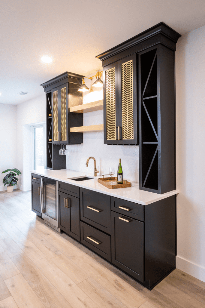 Black-and-gold-custom-wet-bar-683x1024