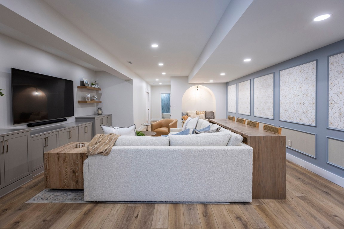 Light and airy finished basement