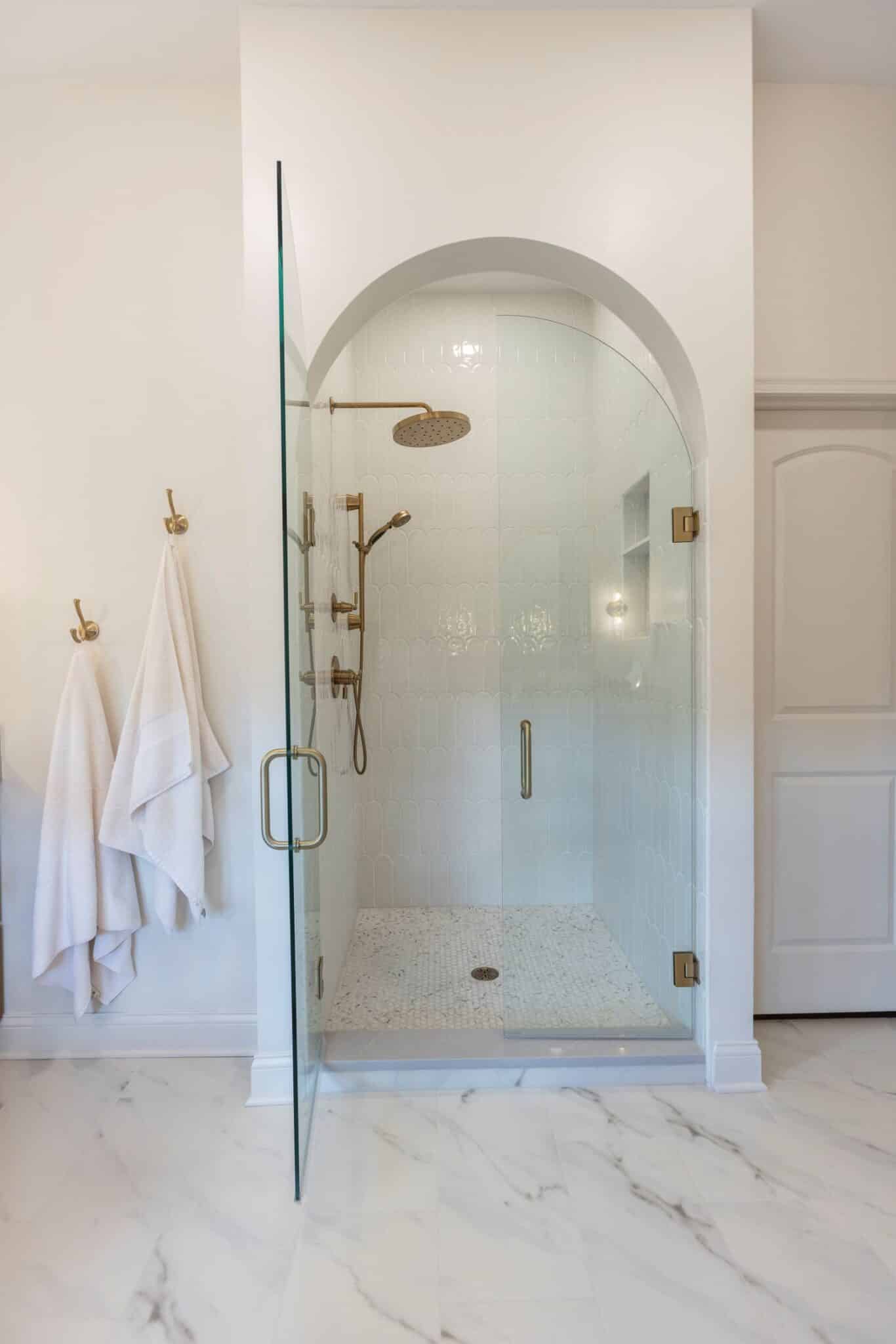 Arched, Tiled Shower
