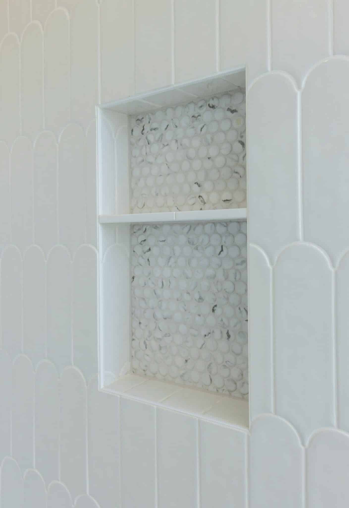 High - Level Shower Tile & Mid - Level Shower Floor & Niche Tile